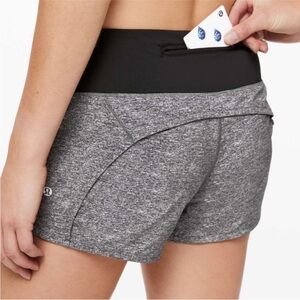 lululemon athletica Black and Gray Athletic Shorts